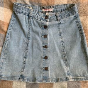 Button down jean skirt